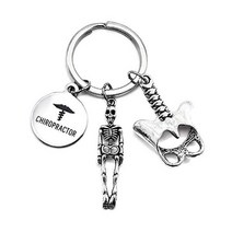 Chiropractor Keychain Spine Specialist Keychain Chiropractic Symbol Human Bone Human Spine Skeleton