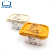 락앤락 뉴 이지컨테이너 찬통 보관용기 직사각 270ml, 아이보리