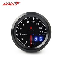 2 인치 52mm 7 가지 색상 LED 듀얼 디스플레이 부스트/물/오일 온도/오일 압력/볼트/공기 연료 비율/EGT/타코미터 자동차 게이지 + 포드, Exhaust gas temp