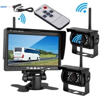 카메라모니터 Bileeko 7 "RV 트럭 버스용 무선 백업 후면보기 카메라 시스템 모니터 야간 투시경, 한개옵션0