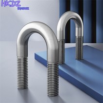 자동차봉인 번호판 볼트 너트 세트 1pc 304 스테인레스 스틸 클램프 U U-볼트 M6 M8 M10 M12 자형 나사 버클 파이프, [09] M6 x 60mm, 09 M6 x 60mm