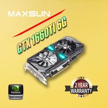 그래픽 카드 비디오 MAXSUN GNIDIA GeForce GTX1660 6G GTX1660Supre GTX1660TI 12Nm GDDR6 192Bit 호환, 01 GTX1660Ti 6G, 01 GTX1660Ti 6G