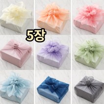 크리스탈 복보자기 명절선물보자기 실크 포장 과일 정육 예단 이바지 대 108*108cm 9색상 5장, C-06 5장