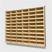 리앤킴 원목 미니카 피규어 정리대 진열장 GH74, 77칸+진열문