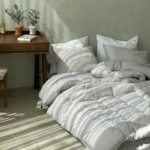 기상 패브릭 오가닉 순면 피그먼트 워싱 차렵이불 퀸