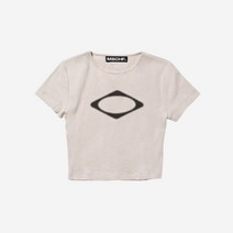 (W) 미스치프 롬버스 블러 티셔츠 미니 라이트 베이지 (W) Mischief Rhombus Blur T-Shirt Mini Light Beige