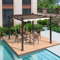 파고라 셀프시공 조립식 원두막 주차장 야외 차고, 3x4m 포도 스탠드 알루미늄 합금 브라켓