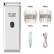 소확행홈 반려동물용 이발기 애완용 이발기 저소음 USB 충전식 미용 이발기 IPX 7급 방수 저자극 바리깡 4가지 색상 D1, 흰색