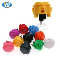 10 개 아케이드 30mm 라운드 푸시 버튼 복사 SANWA OBSF-30 JAMMA 레트로 게임 기계 DIY 부품 레트로게임기 월광보합 오락실게임, 분홍색