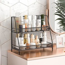 화장품정리대 화장품 정리함 보관함 수납함 진열대 2 3단, 화이트