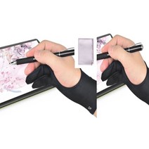 Dreampass 2개 손가락 장갑 그림 그린 장갑 [2장] 펜 타블렛 오른손잡이 왼손잡이 양용 그래픽 모니터 일러스트레이터 타블렛 라이트 박스 트레이스 라이트 패드