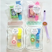 1+1 KC인증 led 모기퇴치 기피 밴드 팔찌 답례품 선물 포장 리필 어린이집 유치원 유아 성인 숲 생일 구디백, 구성3(지퍼백포장)+비눗방울
