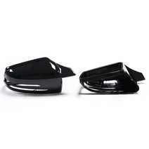 메르세데스 카본 파이버 미러 캡 교체용 광택 커버 W204 A C E 클래스, 02 Gloss Black Replace