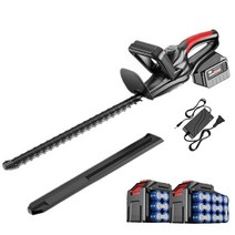 WGU 전정기 무선 충전식 헤지 트리머 잔디 조경 원예 미니 전기, 33800Mah 배터리 2개, 1개