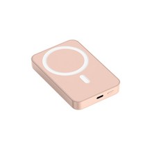 캠핑 차박 배터리 파워뱅크 20000mah 자기 전원 은행 미니 휴대용 대용량 충전기 pd20w 무선 고속 충전 외부 for iphone, 분홍색