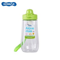 코멕스 아쿠아리스 친환경 어린이물통 380ml 빨대물통 세척솔포함, 그린