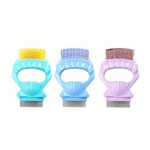 고양이 강아지 조개빗/브러쉬 (양방향), 양방향 퍼플