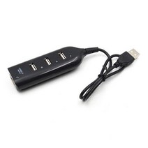 미니 USB 허브 멀티 4 포트 고속 USB 2.0 분배기 휴대용 OTG 어댑터 맥북 컴퓨터 노트북 태블릿 액세서리, Black