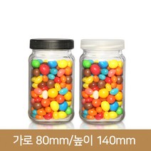 유리병 잼병 사각쨈 500g(A) 플라스틱마개 70파이, 플라스틱흰색 반투명, 1개