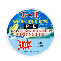 WEBOX G-2 PE합사 10YDS (민물목줄) PE라인, 2.0호