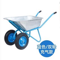 일륜차 농업용 구루마 농사용 수레 손수레 외발 알루미늄 회색 버킷 트럭 트롤리 농업, 단일사이즈, 2륜 공압식