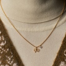 [Hei][프로미스나인 백지헌 노정의 여자아이들 우기 착용] petit ribbon necklace