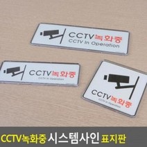 [가성비 최고]안내 CCTV녹화중 시스템사인 표시 표지판 판 YS21JN08, 195x65mm