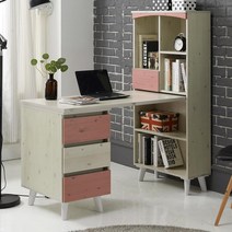 초등학생 공부 스터디 여자아이책상 청소년 어린이 남아 데스크 다용도, 오크화이트