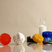 순차적으로 미지근한 수제 비누, 민트비누