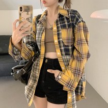 대박난박양 베리드 체크 셔츠
