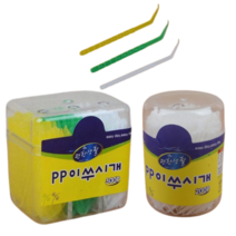 이쑤시게 요지 일회용이쑤시개 녹말이쑤시개 과일꽂이 산적꽂이 과일꼬치 과일픽 플라스틱꼬지 플라스틱꼬치 과일포크, 1통, 200개입