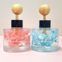 아마레센트 플라워 차량용 디퓨저 120ml, 블랙머스크(분홍수국), 1개