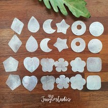 [10개묶음자개] 내추럴화이트 각종 모양 자개 모빌 재료 DIY, 다이아(10개)