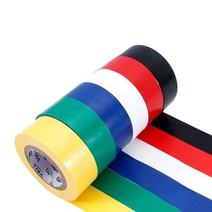 고무 바닥 인터넷선 라인테이프 PVC 폭25MM 길이 20M, 빨강