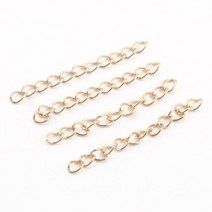 스테인레스 스틸 5cm 용접 연장 체인 금 목걸이 익스텐더 테일 DIY 쥬얼리 제작 50 개