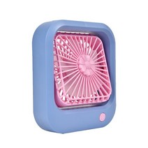 캠핑 감성온풍기 히터 난로데스크탑 USB 3 속도 개인 미니 책상 팬 홈 여행 하이킹 캠핑용, 04 BluePink