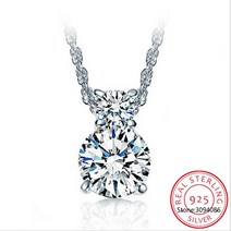 실버 목걸이 와이프생일선물 50대 엄마 갑상선 학생 여자친구 1 캐럿 Moissanite 스타 펜던트 여성 품질 100% 925 스털링 웨딩 파티 신부 파인 쥬얼리