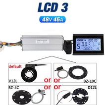 전기자전거디스플레이 컨트롤러 Bafang KT 모터 Ebike 듀얼 모드 사인파 LCD 디스플레이 PAS 36V 48V 52V 1500W 1000W 500W 350W 250W, 1개