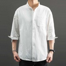 남성 린넨 셔츠 내추럴 스타일 봄여름룩 코디:No7506ea
