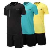 노브랜드 축구 경기 카라넥 심판 레프리 저지 축구유니폼 심판복 상하 세트 A002, 반팔 옐로우