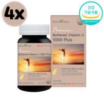 버퍼드 중성 비타민C 알칼리성칼슘 1000 비타민D 아연 플러스 1600mg 90정 4개
