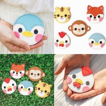 민화샵 가죽원형손거울 손거울만들기 손거울제작 가죽공예, 원숭이