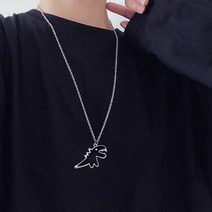 블랙 공룡 목걸이 힙합 액세서리 붐 남녀 개성 디자인 감각 캐릭터 펜던트 학생 커플 스웨터 목걸이