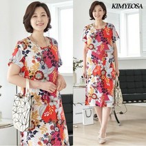 [김여사] 트로피컬 인견 원피스 엄마옷/마담옷/중년여성/50대/60