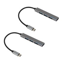 2X 4 In 1 USB 허브 유형C USBC 어댑터 4 USB 31 포트 포함 Pro T809A Gray, 01 gray