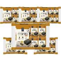 청정원 아침메뉴추천 바사삭 들기름 재래김 도시락 김 반찬 맛있는 어린이간식 간단한요리 간편식 4g 16봉 6개, 33세트