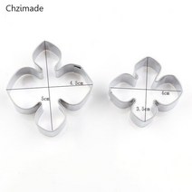 도예도구 도자기도예도구 세라믹도예도구열매 수명 2 피스 스테인레스 꽃잎 모양의 폴리머 클레이 커터 디, 01 01
