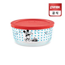 [파이렉스] 코렐 미키마우스 원형 레드 저장용기 946ml, 상세 설명 참조, 상세 설명 참조