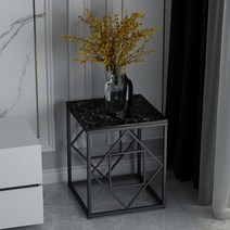 코너테이블 소파 사이드 테이블 대리석 코너 여덟 불멸 거실 캐비닛 발코니 커피 침대 옆, 02 40cmx40cmx45cm