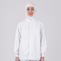 모던위생복 식품위생복 위생복상의 MD-1600 (기모방한) HACCP위생복 남여공용 위생복 식품공장 위생작업복, 화이트